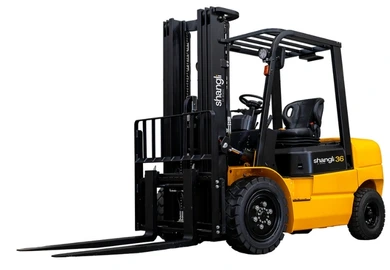 Empilhadeira Diesel Shangli 3600 kg Torre Triplex 4,8 metros Motor Xinchai